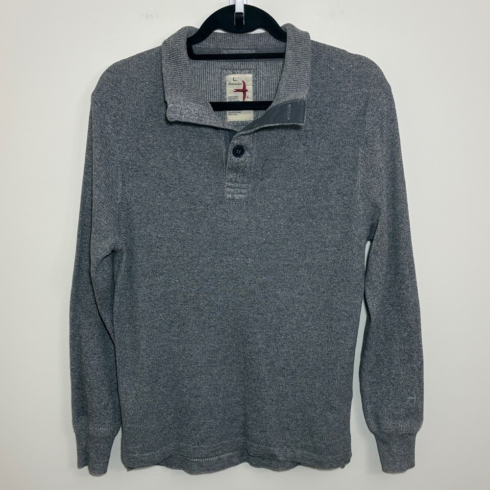 Relwen Men's Gray Long Sleeve Shirt
